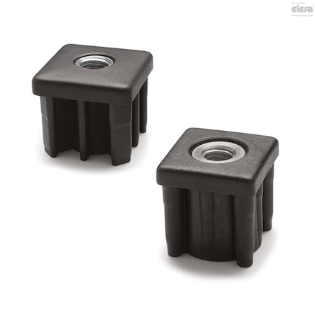 Square End-caps For Tubes, NDX.Q-40x1.2-M10